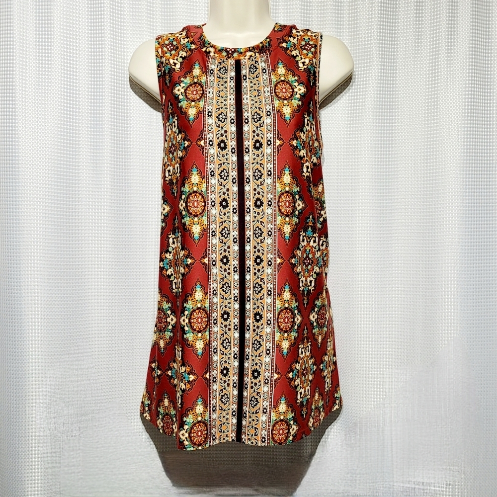 AB Studio Boho Sleeveless Summer Top (L)